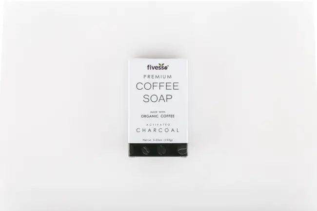 Premium Coffee Soap Bar with Activated Charcoal Cleanse - Estalios
