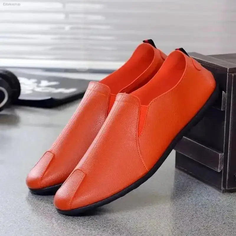 Premium Leather Slip - On Shoes with Soft Comfort for Casual Men - EstaliosShop