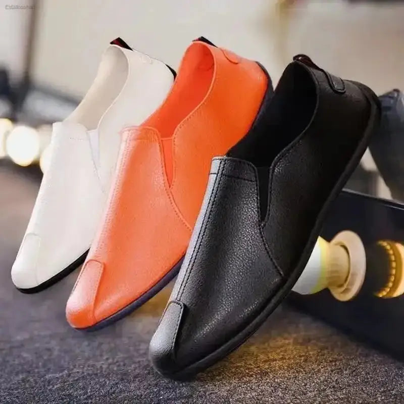 Premium Leather Slip - On Shoes with Soft Comfort for Casual Men - EstaliosShop