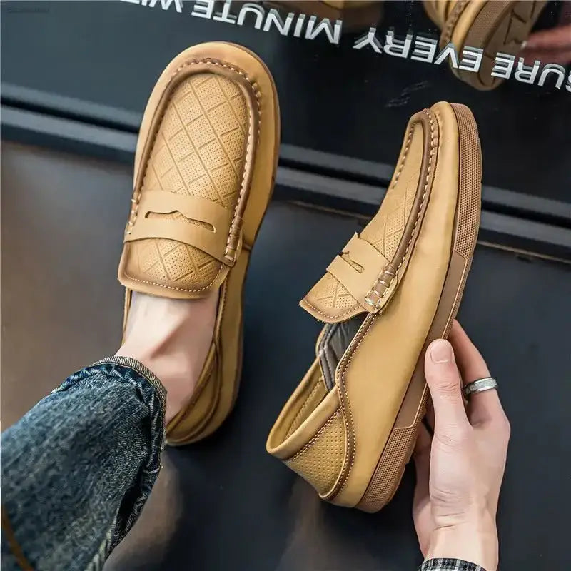 Premium Leather Step - On Shoes with Breathable Design for Casual Men - EstaliosShop