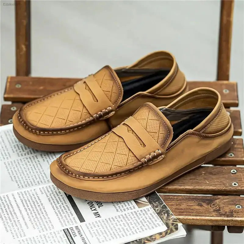 Premium Leather Step - On Shoes with Breathable Design for Casual Men - EstaliosShop