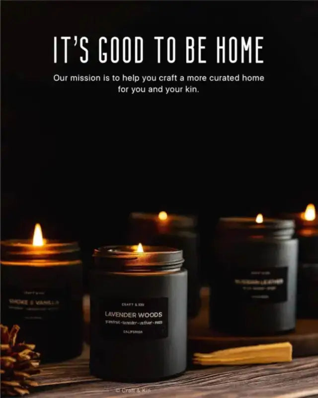 Premium Smoke Vanilla Soy Candle for Men 45 Hour Burn - Estalios
