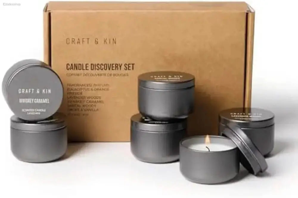 Premium Smoke Vanilla Soy Candle for Men 45 Hour Burn - Estalios