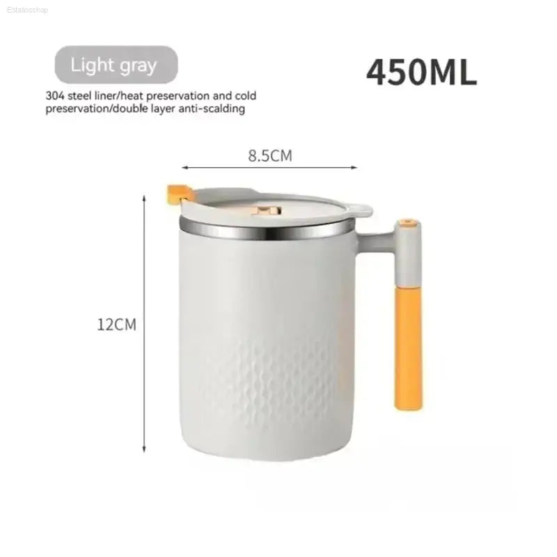 Premium 450ml Stainless Steel Insulated Coffee Mug with Handle - 15oz Double Layer Thermal Drinkware