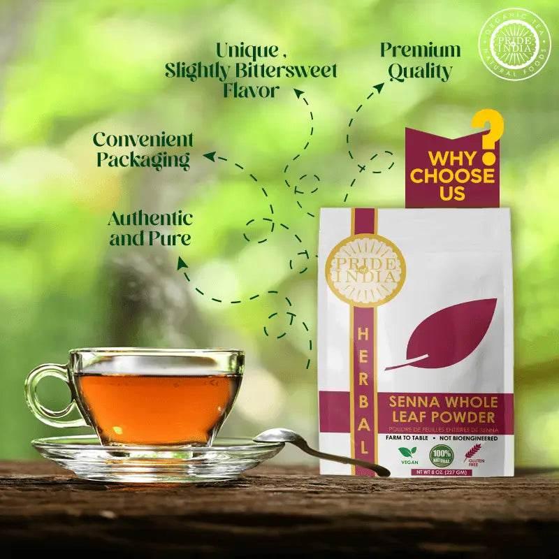 Pride of India Senna Whole Leaf Powder for Smoothies - Estalios