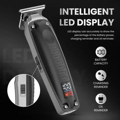 Pro Hair Clipper with LED display, perfect hair trimmer for precise grooming