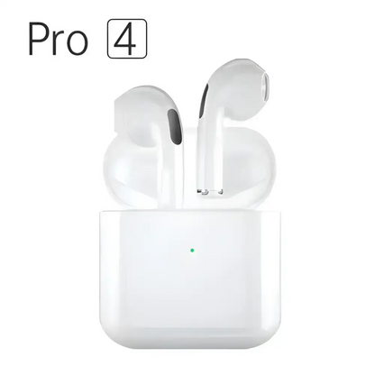 Pro4 TWS Bluetooth Earphones 9D Stereo Sound - WHITE - Other