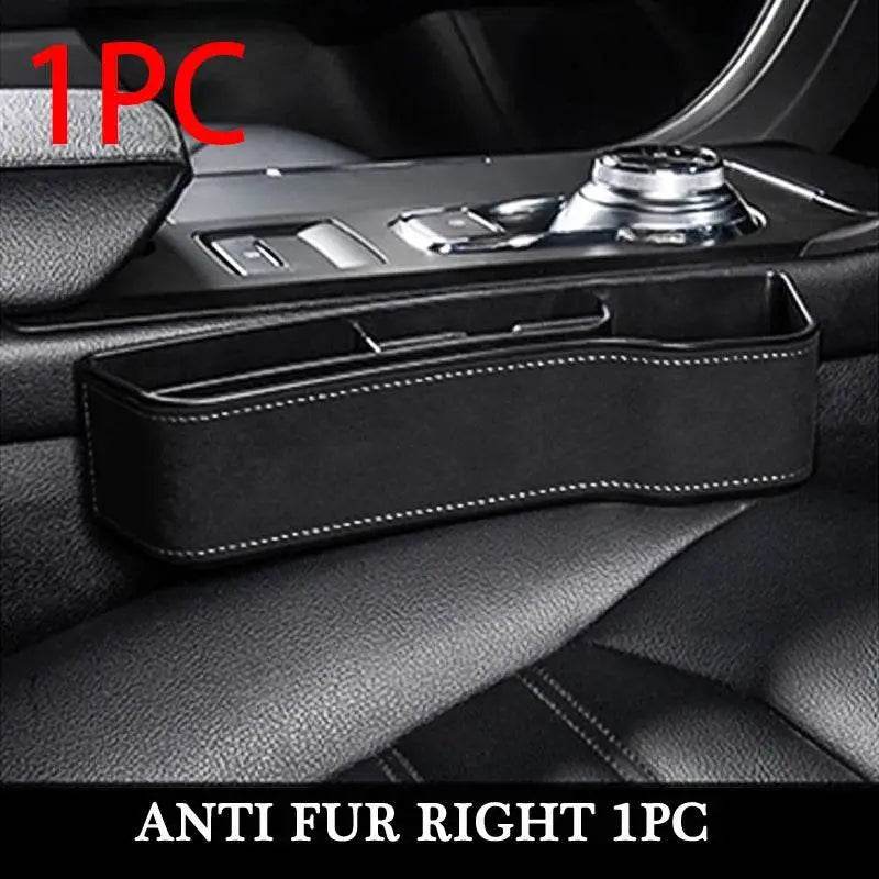 PU Leather Car Seat Gap Box Organizer with Cup Holder - Estalios
