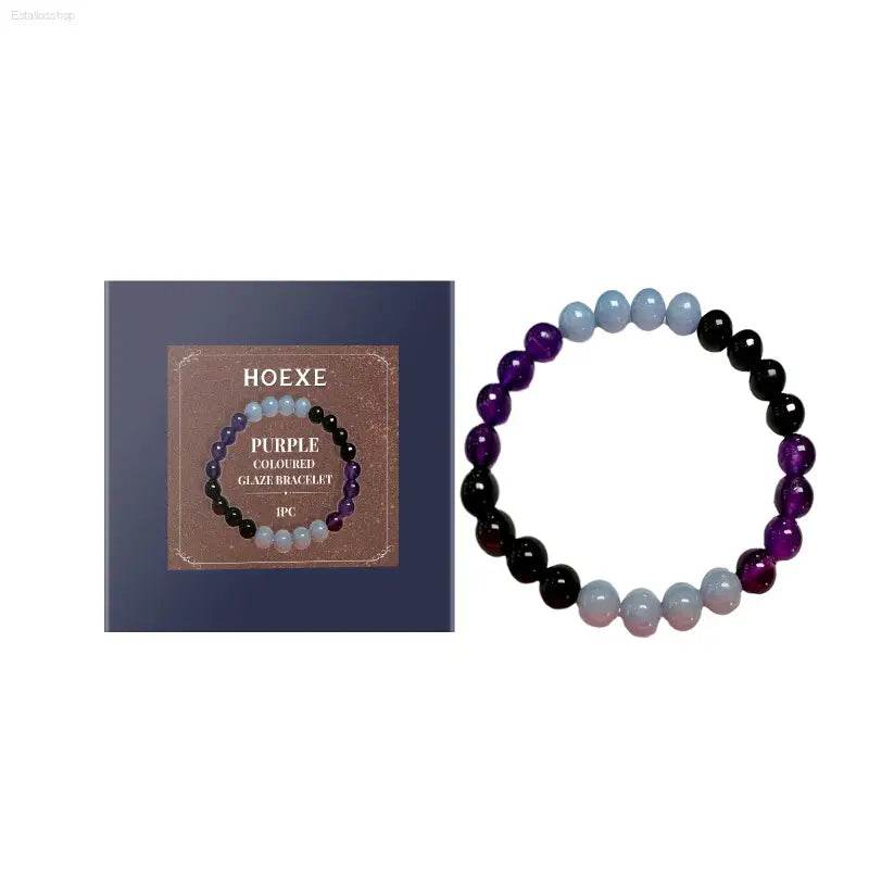 Purple Glass Detox Bracelet for Refreshing Wellness - Estalios