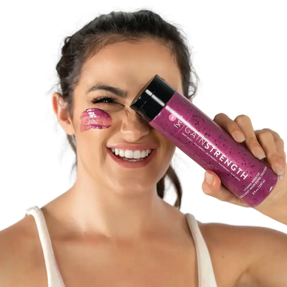 Purple Power Blast Gain Strength body scrub with ultra-nourishing exfoliating mask and orange oil