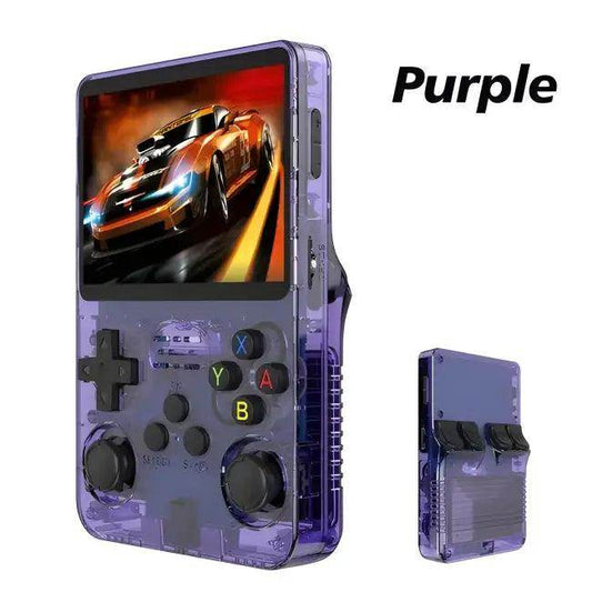 Epic Purple Transparent Gaming Console for Portable Fun - Estalios