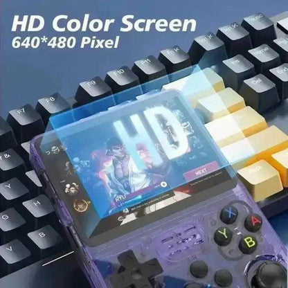Epic Purple Transparent Gaming Console for Portable Fun - Estalios
