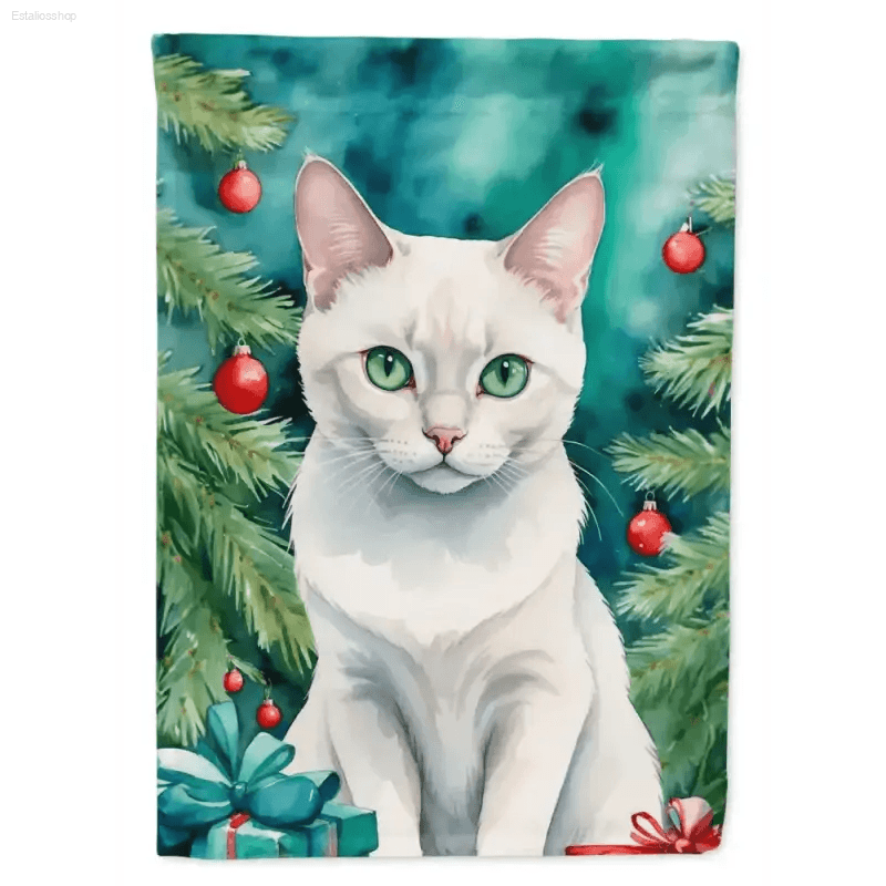 Purr-fect Christmas Cat Garden Flag! - Estalios