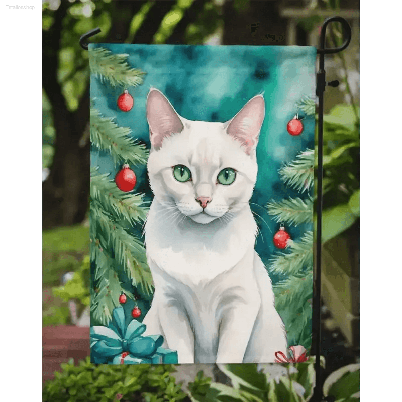 Purr-fect Christmas Cat Garden Flag! - Estalios