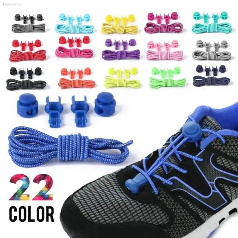 Quick Locking Elastic Sneaker Shoelaces in 23 Colors - Estalios