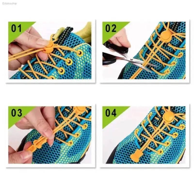 Quick Locking Elastic Sneaker Shoelaces in 23 Colors - Estalios