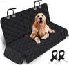 Black quilted dog car seat cover.