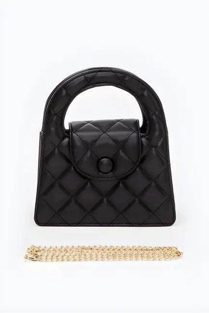 Chic Quilted Handbag with Luxe Gold Chain for Elegance - Estalios
