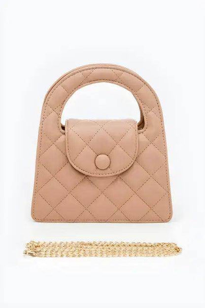 Chic Quilted Handbag with Luxe Gold Chain for Elegance - Estalios