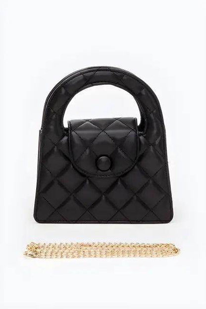 Chic Quilted Handbag with Luxe Gold Chain for Elegance - Estalios