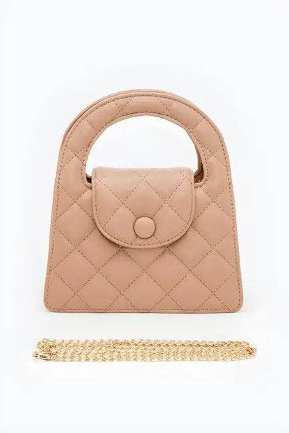 Chic Quilted Handbag with Luxe Gold Chain for Elegance - Estalios