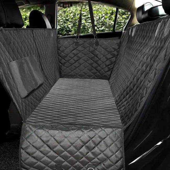 Quilted Dog Car Seat Cover with Safety Strap for Comfort - Estalios