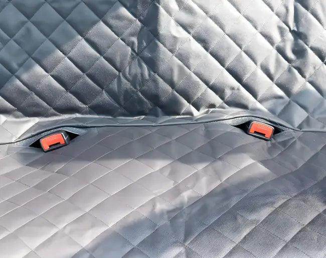 Quilted Dog Car Seat Cover with Safety Strap for Comfort - Estalios