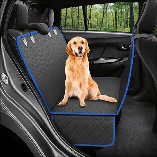 Quilted Dog Car Seat Cover with Safety Strap for Comfort - Estalios