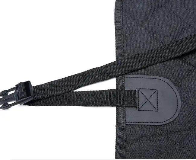 Quilted Dog Car Seat Cover with Safety Strap for Comfort - Estalios