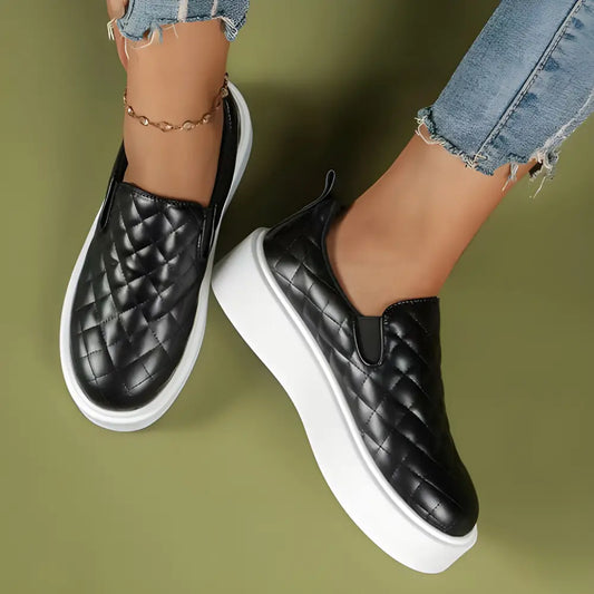 Quilted Kicks & Platform Shoe Deals - Black / 6 - Sneakers & Runners