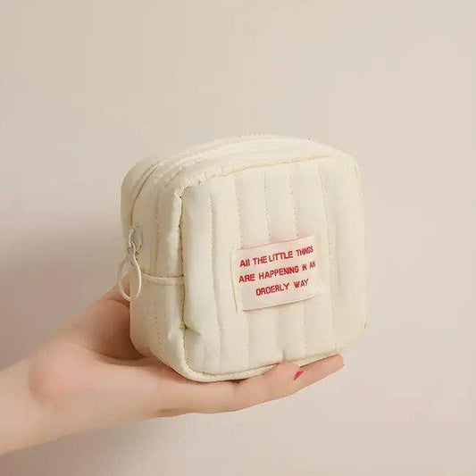 Chic Glam Quilted Cosmetic Bag Duo with Lipstick Pop - Estalios