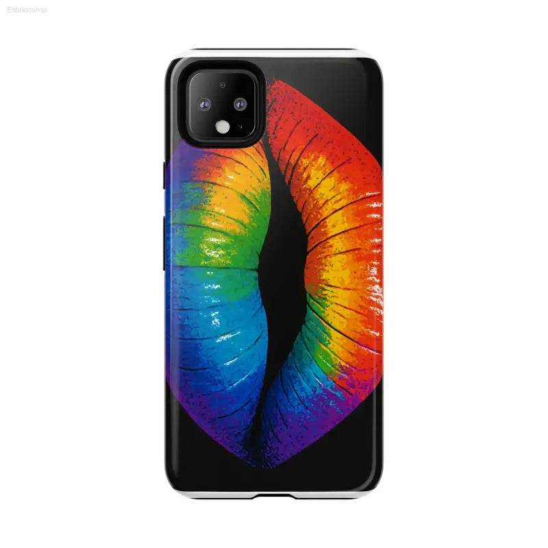 Rainbow lips phone case.