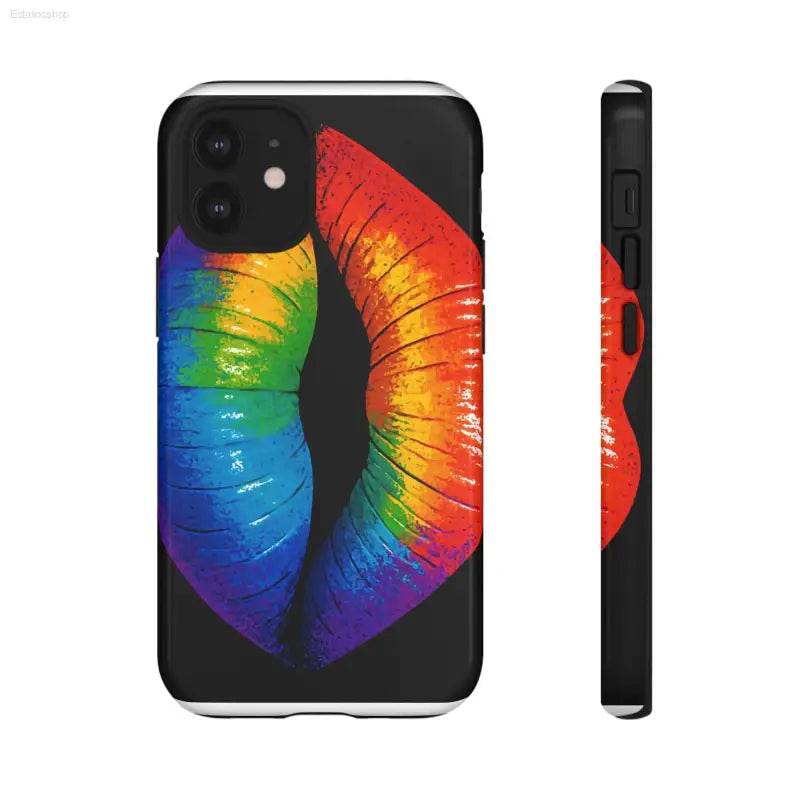 Rainbow lips phone case.