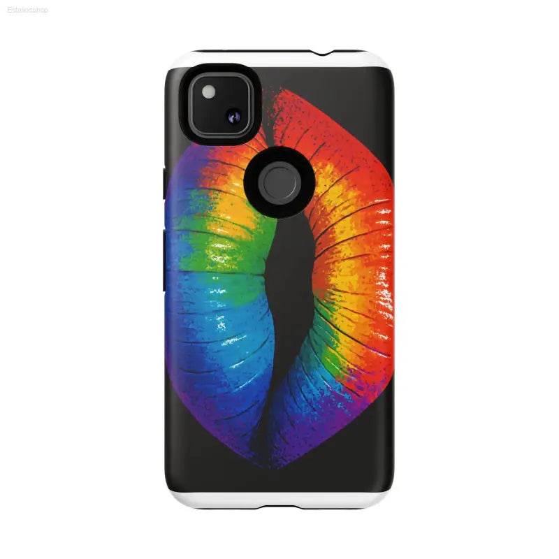 Rainbow lips phone case.