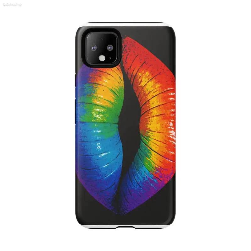 Rainbow lips phone case.