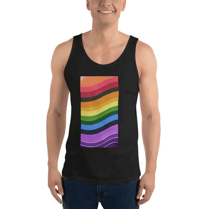 Pride Flag Tank Top – Soft Cotton Blend, Modern Fit, Festival-Ready - Estalios