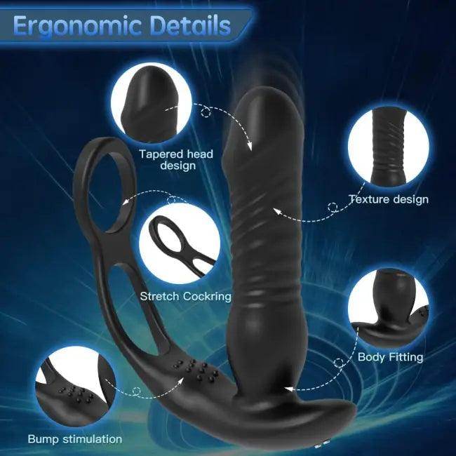 Ultimate Black USB Rechargeable Prostate Massager for Pleasure - Estalios