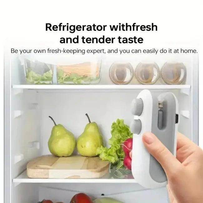 Rechargeable White Handheld Bag Sealer for Easy Food Storage - Estalios