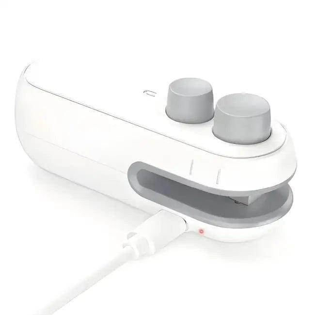 Rechargeable White Handheld Bag Sealer for Easy Food Storage - Estalios