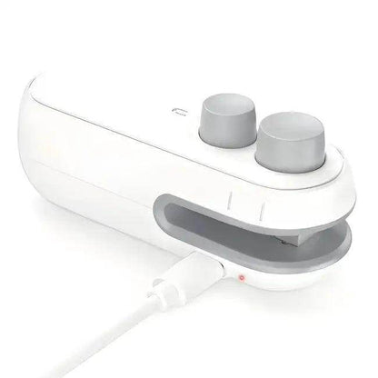 Rechargeable White Handheld Bag Sealer for Easy Food Storage - Estalios