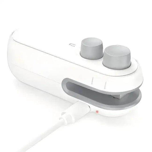 Rechargeable White Handheld Bag Sealer for Easy Food Storage - Estalios