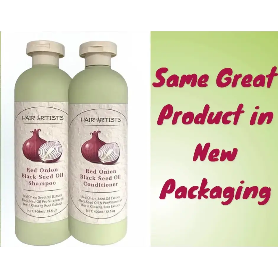 Red Onion Black Seed Oil Power Duo shampoo and conditioner for healthy hair care