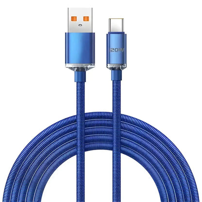 Blue USB-C charging cable for Redmi Note 120W fast charging needs