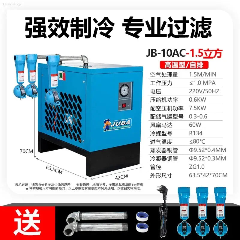 Refrigerated Air DryerRefrigerated Dryer1.5 cubic metersPrecision FilterOil-Water SeparatorAir Compressor - 4