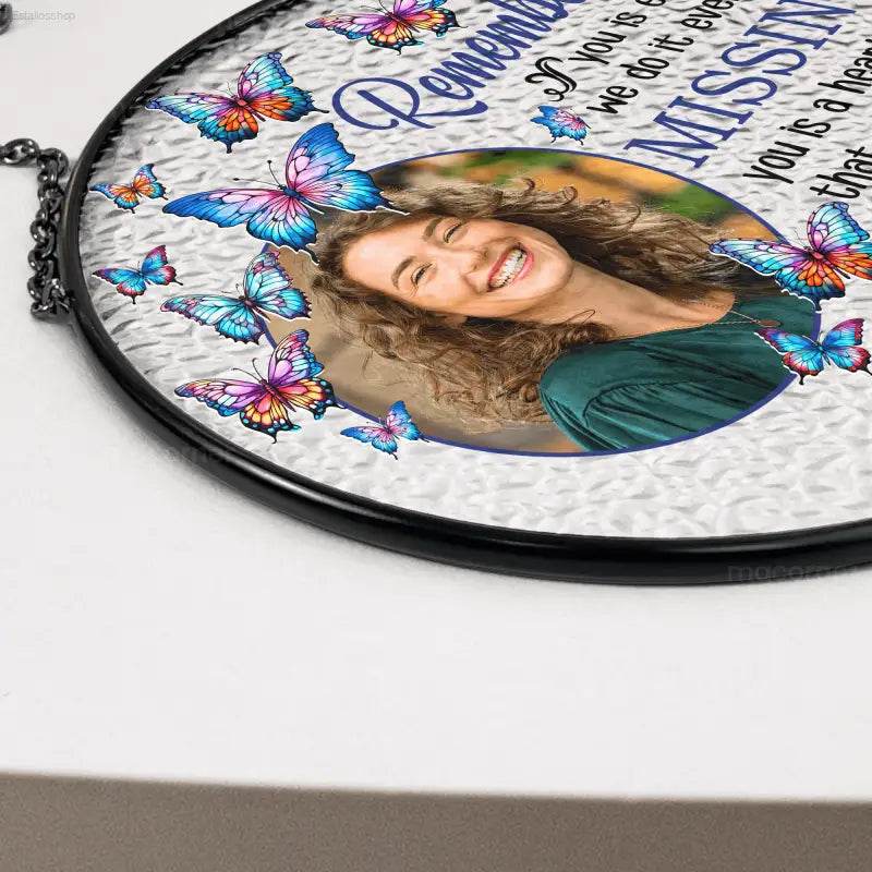 Remembering You - Personalized Stained Glass Suncatcher - Estalios