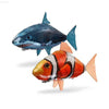 Shark and clownfish balloons.
