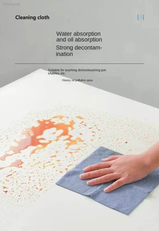 Absorbent cleaning cloth.