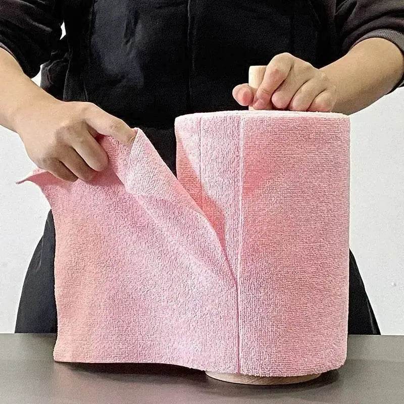 Pink reusable paper towels.