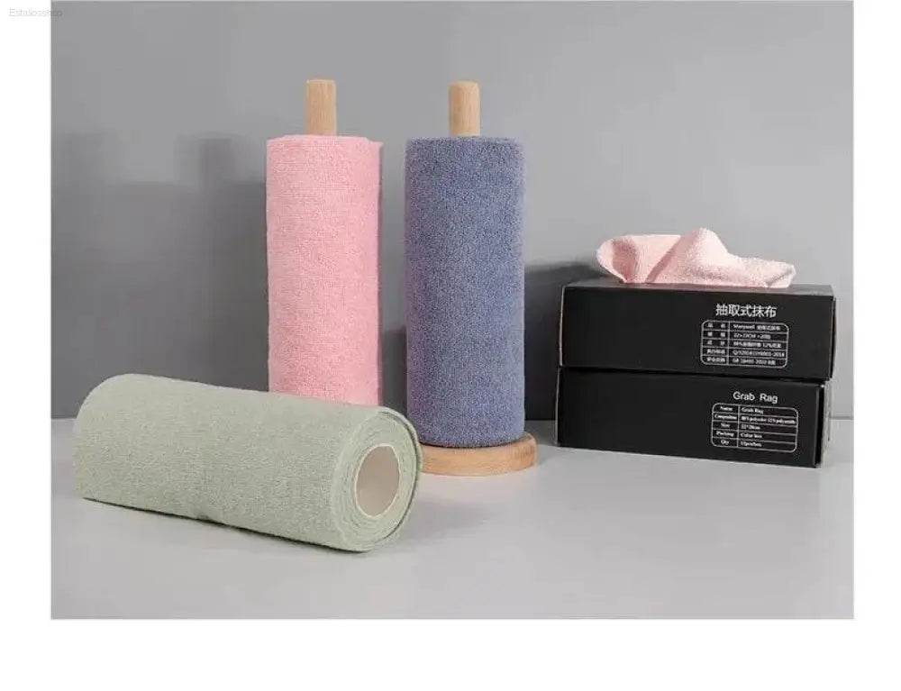 Colorful reusable paper towels.