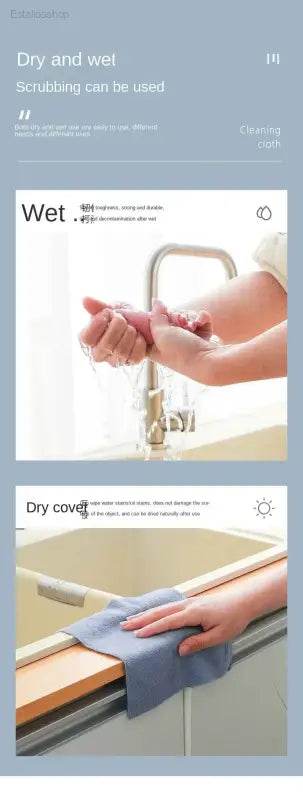 Cleaning cloth advertisement.